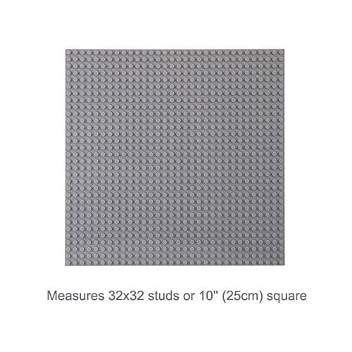LVHERO Classic Baseplates Building Plates for Building Bricks 100%  Compatible with All Major Brands-Baseplate, 10 x 10, Pack of 16 (Gray)